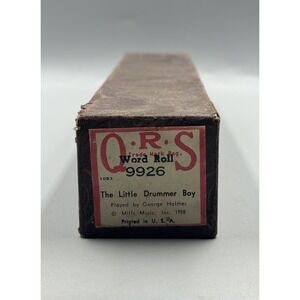 QRS 9926 Little Drummer Boy Player Piano Music Roll Word Roll Vintage
